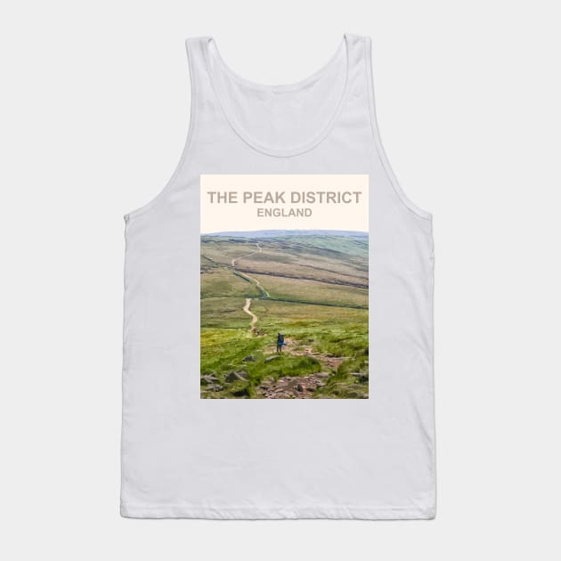 Peak District, Derbyshire. Travel poster Tank Top by BarbaraGlebska